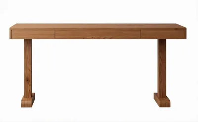 Immagine prodotto di Elegante tavolo in legno marrone, tavolo da pranzo di design, tavoli da cucina