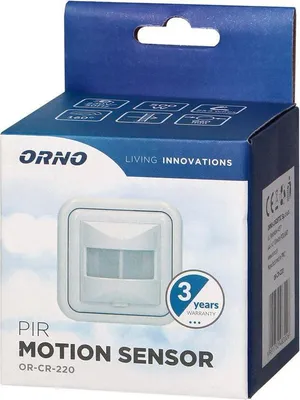 Immagine prodotto di Sensore di movimento, Orno, 160 gradi, IP20, 500 W, bianco