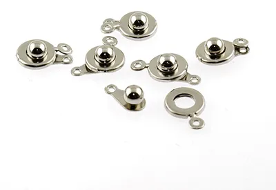 Produktbild von Vintageparts Klippverschluss silberfarben platiniert 16x10mm 6 Stück