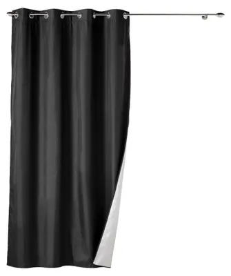 Obrázek produktu pro Záclona na průvlečných kroužcích ICEMOUNT, 140 x 260 cm, termoizolační, černá