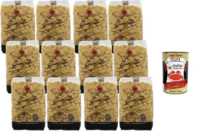 Produktbild von Italian Gourmet Pasta Gnocchi Sardi 12 x 500 g – Italienische Hartweizengrieß-Pasta, Perfekt für Sugo, Ragù & Mediterrane Rezepte, al dente Genuss + Italian Gourmet Polpa