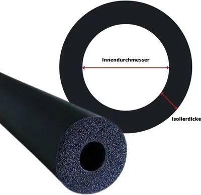 Produktbild von Isolatieslang Flexibel - Condensatievoorkomend - Zelfdovend, niet-druipend - 9x18mm, 2 Meter, schwarz, Kabelisolator