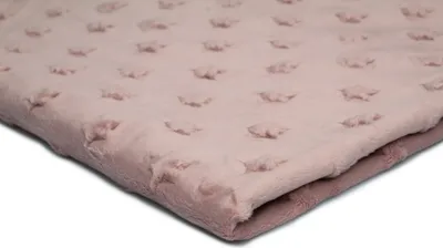 Produktbild von Minkee Fleece Knit mit Sternprägung Schmutziges Rosa 50 x 155 cm