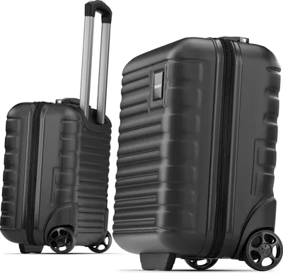 Produktbild von TRAVELY Premium Handgepäck Koffer 40x30x20cm - passend für Ryanair, Lufthansa, Eurowings und co. I 26L Trolley Handgepäck mit sanften Rollen, Reisekoffer, Schwarz