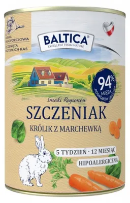Zdjęcie produktu dla Mokra karma dla szczeniąt BALTICA Smaki regionów Królik 400g