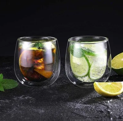 Produktbild von Luxus-Glaskaffeeset aus 2 Stücken