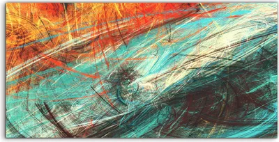 Produktbild von Coloray - Glasbild - 100x50 cm - Wandbild - Glasbilder - Foto Bild abstrakt farbenfrohe moderne