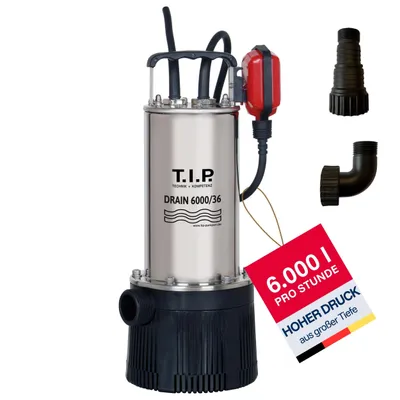 Zdjęcie produktu dla Zatapialna pompa ciśnieniowa T.I.P. DRAIN 6000/36