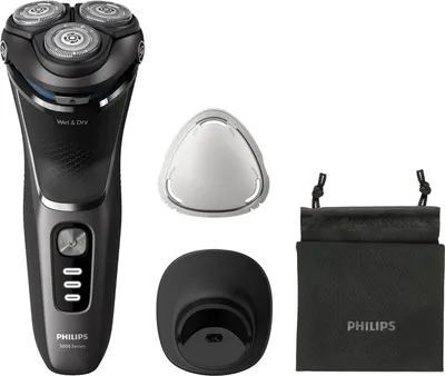 Zdjęcie produktu dla Golarka elektryczna Philips | Series 3000 S3343/13 - Czarna - Wygodna - Na mokro i sucho - Precyzyjny trymer