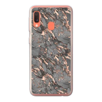 Produktbild von MuchoWow® Handyhülle Schutzhülle Hülle für Samsung Galaxy A20e Marmor - Rose - Grau - Muster Silikon Softcase Handy Hülle - Abdeckung