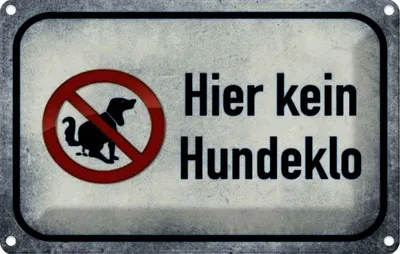 Produktbild von vianmo Blechschild 20x30 cm Hund hier kein Hundeklo Tier Haustier