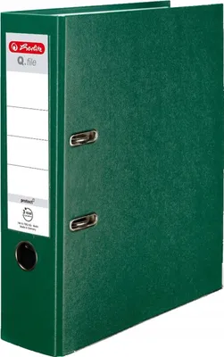 Produktbild von Herlitz Ordner A4, 80mm Rücken, Grün, PP-beschichtet, Hebelmechanik, auswechselbares Rückenschild