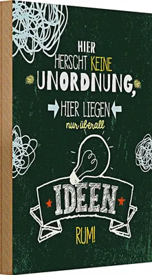 Produktbild von Holzschild Spruch Hier herscht keine Unordnung 20x30cm
