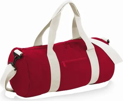 Immagine prodotto di Borsone Bagbase / Borsa da viaggio, 20 litri BC2526 (taglia unica) (rosso/bianco naturale)