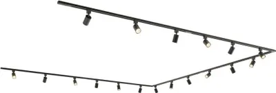 Produktbild von hoftronic LED Schienensystem Paket U-Form 6 x 1,5 m 18 Strahler Schwarz IP20