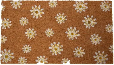 Produktbild von Zauberhafte Landhaus Türmatte; Kokos Matte, Fussmatte Flori mit Blumen