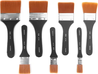 Immagine prodotto di Set di pennelli durevoli, forniture per arti e mestieri, pennelli per olio, set di pennelli professionali da 7 pezzi, per pittura acrilica