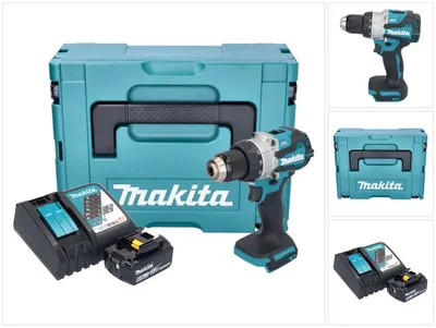 Image de Makita DDF 489 RG1J Perceuse-visseuse sans fil 18 V 73 Nm Brushless + 1x batterie 6,0 Ah + chargeur + Makpac