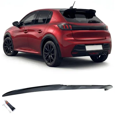 Heckspoiler Dachspoiler Spoiler Schwarz Glanz für Peugeot 208 II 2019-2023 – Produktansicht