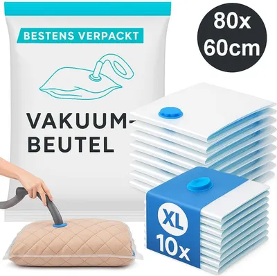 Produktbild von Vakuum Beutel 10er Set Aufbewahrungsbeutel Vacuum Verstausack Kleidung Klamotten