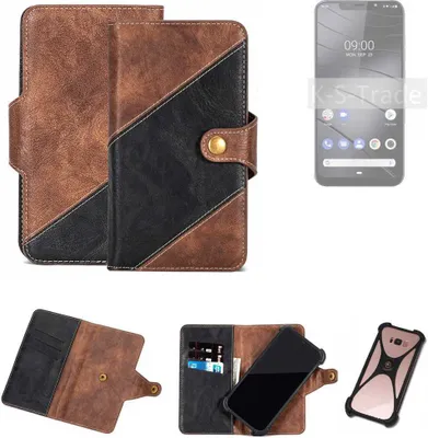 Produktbild von K-S-Trade Handyhülle Schutzhülle Bookstyle Case kompatibel mit Gigaset GS195 Klapphülle Cover Hülle Schutztasche 1x