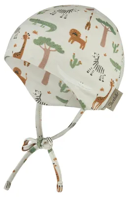 Produktbild von Sterntaler Beanie mit Ohrenklappen und Bindeband – Safaritiere