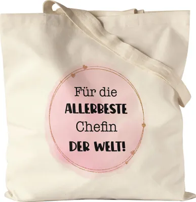 Produktbild von Für die allerbeste Chefin der Welt Jutebeutel Geschenkidee Weihnachten Geburtstag Rente Ruhestand Abschied