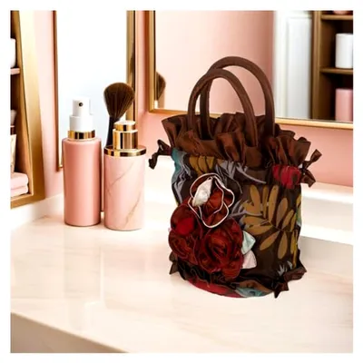 Produktbild von Vintage-Handtasche mit Blumenmuster – Elegante Clutch für Damen
