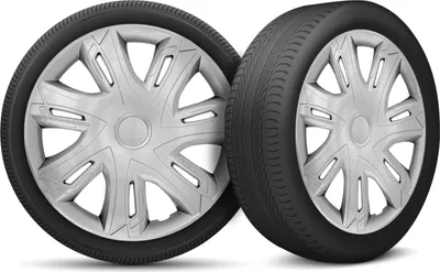 Produktbild von Auto Radkappen Radzierblenden 4er Set passend für alle Stahlfelgen - einstellbarer Sicherungsring - 14 Zoll - Silber