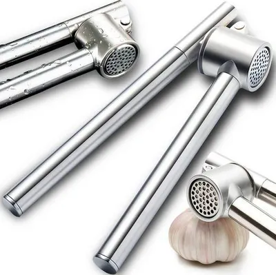 Produktbild von Knoblauchpresse Knoblauchschneider Edelstahl Brecher Garlic Müheloses