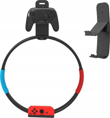 Zdjęcie produktu dla Uchwyt Ścienny Wieszak 2w1 na Pad + Ring-Con do Nintendo Switch / Switch OLED / P5243 / NS243