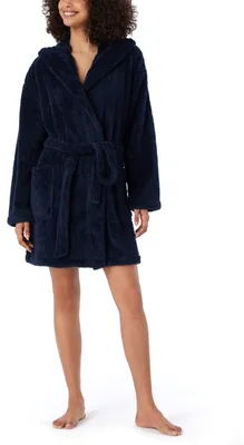 Immagine prodotto di Accappatoio da donna Schiesser Teddy Fleece - blu scuro - taglia S