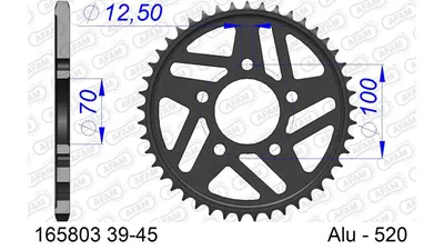 Produktbild von AFAM 165803-45 Kettenrad Hinten