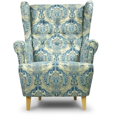 Produktbild von Ohrensessel – Klassisch – 77 × 106 × 89 cm (B/H/T) – Jacquard-Stoff – orientalisches Muster – Bequem – IVAR Bombaj