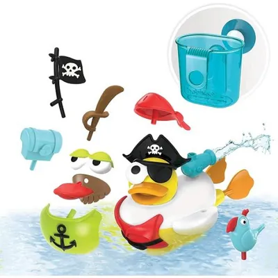 Image de Canard pirate de bain 15 accessoires - yookidoo - 40170 - jouet de bain