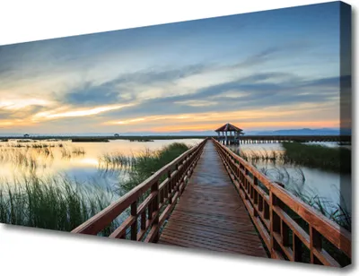 Produktbild von Tulup Leinwand-Bilder 100x50 Wandbild Canvas Kunstdruck Brücke Architektur