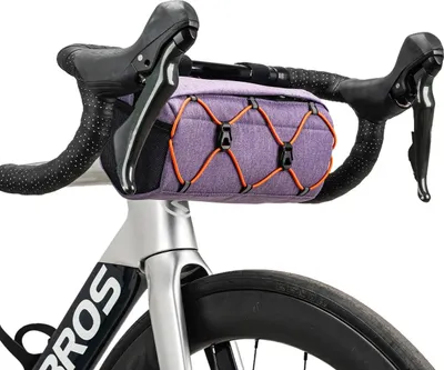 Produktbild von Rockbros Lenkertasche Fahrrad 2,2 l mit Schultergurt und Reflektoren Lila