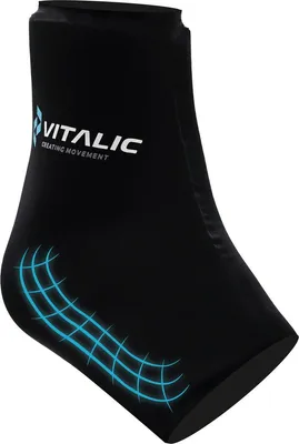 Image de Vitalic bandage pour la cheville avec gel - thérapie de refroidissement et de chaleur, stabilisation et réduction de la douleur | Pour les entorses, les gonflements et la rééducation
