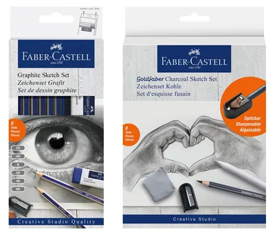 Produktbild von Faber-Castell - Goldfaber Zeichenset, 16-teilig – Graphite+Charcoal, Größe 16-Piece Set