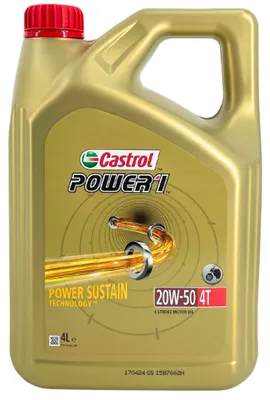 Produktbild von Castrol POWER1 4T Motoröl 20W-50 4liter API SN JASO MA2 Motorrad