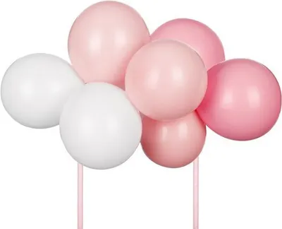 Zdjęcie produktu dla Balonowy topper na tort, różowy,  29 cm