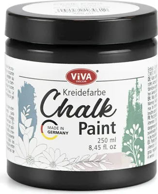 Produktbild von ViVA DECOR Chalk Paint - Kreidefarbe 250 ml - Carbon Black