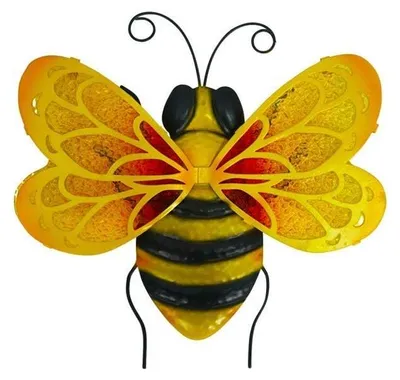 Image de Omgoods - Décoration murale en métal représentant des abeilles, pour intérieur et extérieur