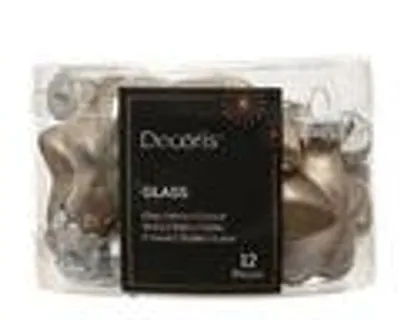 Produktbild von Christbaumschmuck Sterne 4cm Glas 12 Stück - Rauchperle
