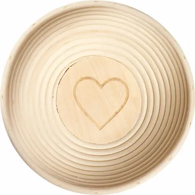 Produktbild von Westmark Gärkörbchen Set mit Herz und Bezug Ø24,5x8,5cm, natur, 2-teilig (1 Set)