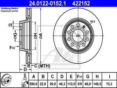 Zdjęcie produktu dla Tarcza Hamulcowa Vw Przód Passat 96-05