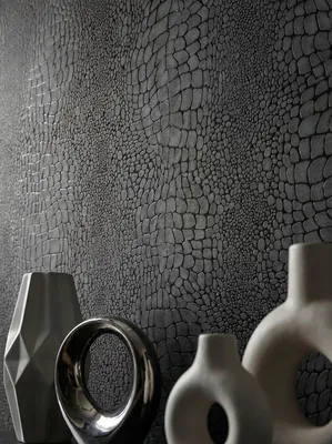 Newroom Vliestapete Arimova Schwarz Geometrisch, Wohnbeispiel
