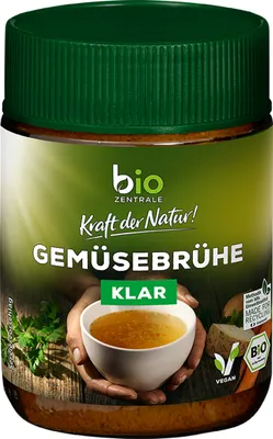 Immagine prodotto di Brodo vegetale biologico chiaro e saporito finemente solubile per zuppe e salse 135g