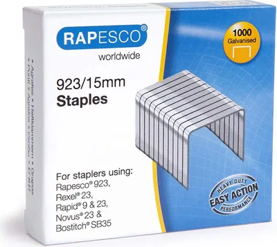 Image de Agrafes RAPESCO 923/15 galvanisées 1.000 pièces