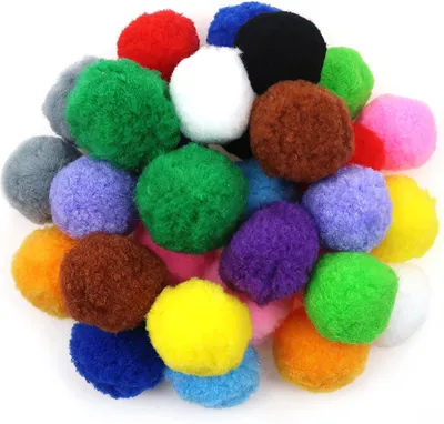 Produktbild von Pom Poms bunt, 50 Stück, 5 cm, für kreative DIY-Projekte